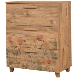 Συρταριέρα Leva Gravis Tulip 869VEL3489 80x43x95cm Multi