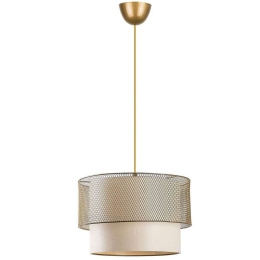 Φωτιστικό Οροφής Cake 390FLH1813 30x65cm E27 60W Cream-Gold Opviq
