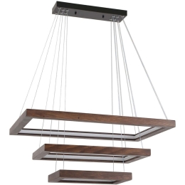 Φωτιστικό Οροφής Bergama 846STL1981 70x70x80cm 3xLed 95W Walnut Opviq
