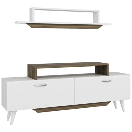 Σύνθεση Τηλεόρασης Harmony 505CRL1705 150x27,7x123,6cm White-Walnut