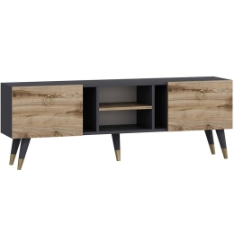 Έπιπλο Τηλεόρασης Rudy 505CRL1709 180x29,6x41,6cm Natural-Anthracite