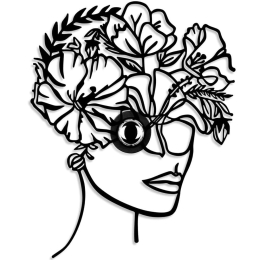 Διακοσμητικό Φωτιστικό Τοίχου Flower Woman 526SHD1168 54x9x45cm 1xE27 40W Black Opviq