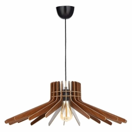 Φωτιστικό Οροφής Boomerang 390FLH2131 Φ59x65cm 1xE27 40W Walnut Opviq
