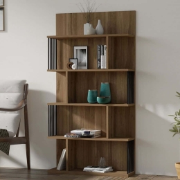 Βιβλιοθήκη Alex 495SSE1232 80x21,8x160cm Walnut