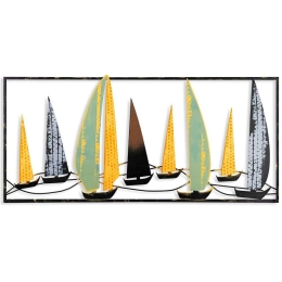 Διακοσμητικό Τοίχου Yelkenli 930DYU1177 40x90cm Multi Wallity Metal