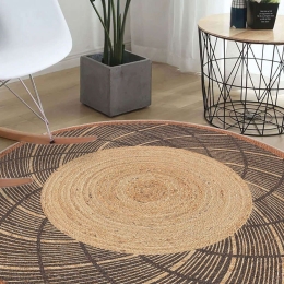Χαλί WOOPAMUK481 Cream-Black Conceptum Hypnose 120X120cm Round