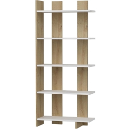 Βιβλιοθήκη Elas 475OLV2122 62x25x150cm White-Oak