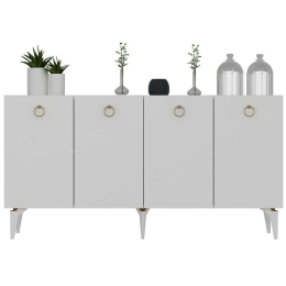 Μπουφές Drop 475OLV1731 150x40x79cm White Μοριοσανίδα, Μελαμίνη