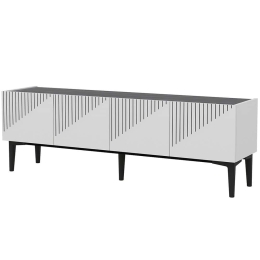 Έπιπλο Τηλεόρασης Draw 475OLV1464 154x37x45cm Marble Effect Black-White