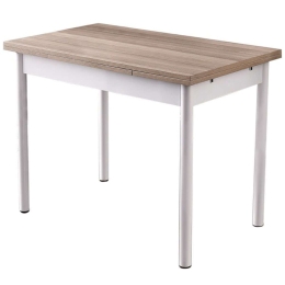 Τραπέζι Επεκτεινόμενο Polo 974NMB1530 110/170x70x75cm Oak-White Μοριοσανίδα, Μέταλλο