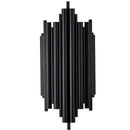 Φωτιστικό Τοίχου - Απλίκα Reis 942FLG1875 22x11x50cm 1xE14 40W Black Opviq