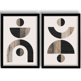 Κάδρα (Σετ 2Τμχ) 122RMF1124 38x53cm Multi Wallity Κάθετοι Mdf,Ξύλο