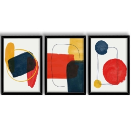 Κάδρα (Σετ 3Τμχ) 122RMF1132 38x53cm Multi Wallity Κάθετοι Mdf,Ξύλο