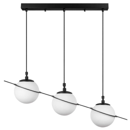 Φωτιστικό Οροφής - Ράγα Hug 942FLG1644 76x17x167cm 3xE14 40W Black Opviq