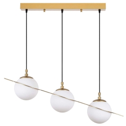 Φωτιστικό Οροφής - Ράγα Hug 942FLG1645 76x17x167cm 3xE14 40W Gold Opviq