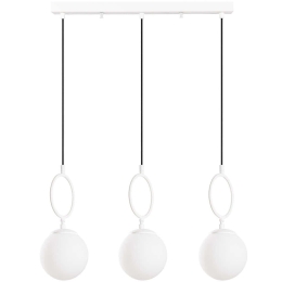 Φωτιστικό Οροφής - Ράγα Ring 942FLG1658 75x15x185cm 3xE14 40W White Opviq