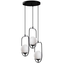 Φωτιστικό Οροφής Skew 942FLG1662 55x55x185cm 3xE14 40W Black Opviq