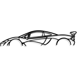 Διακοσμητικό Τοίχου Mclaren P1 891TNL2358 68x14cm Black Wallity Μέταλλο
