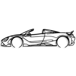 Διακοσμητικό Τοίχου McLaren 720S 891TNL2362 70x17cm Black Wallity Μέταλλο