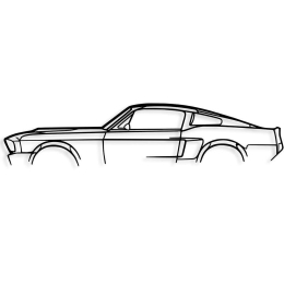 Διακοσμητικό Τοίχου 1967 Ford Mustang Shelby 891TNL2366 70x15cm Black Wallity Μέταλλο