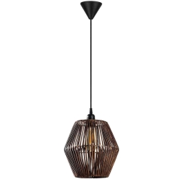 Φωτιστικό Οροφής Gonio 390FLH2174 25x25x70cm 1xE27 40W Black-Brown Opviq