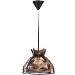 Φωτιστικό Οροφής Lacin 390FLH2184 30x30x60cm 1xE27 40W Brown-Black Opviq