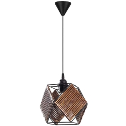 Φωτιστικό Οροφής Lock 390FLH2192 17x17x60cm 1xE27 40W Black-Brown Opviq