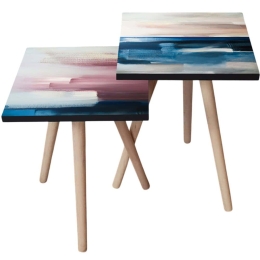 Τραπεζάκια Βοηθητικά (Σετ 2Τμχ) 481LNA2205 35x35x47/42cm Multi