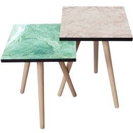 Τραπεζάκια Βοηθητικά (Σετ 2Τμχ) 481LNA2228 35x35x47/42cm Multi
