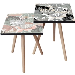 Τραπεζάκια Βοηθητικά (Σετ 2Τμχ) 481LNA2257 35x35x47/42cm Multi