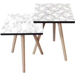 Τραπεζάκια Βοηθητικά (Σετ 2Τμχ) 481LNA2291 35x35x47/42cm Multi