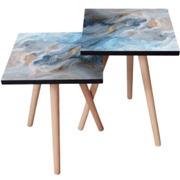 Τραπεζάκια Βοηθητικά (Σετ 2Τμχ) 481LNA2401 35x35x47/42cm Multi