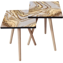 Τραπεζάκια Βοηθητικά (Σετ 2Τμχ) 481LNA2496 35x35x47/42cm Multi