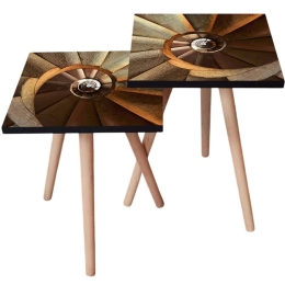 Τραπεζάκια Βοηθητικά (Σετ 2Τμχ) 481LNA2606 35x35x47/42cm Multi