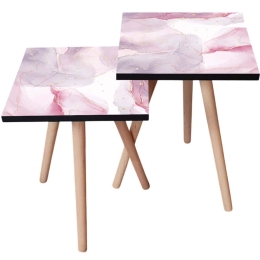 Τραπεζάκια Βοηθητικά (Σετ 2Τμχ) 481LNA2631 35x35x47/42cm Multi