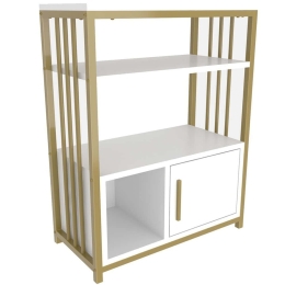 Βιβλιοθήκη Letos 875ZNA4532 60x29,6x80cm White-Gold