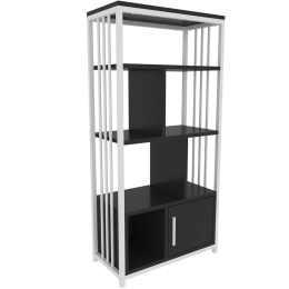 Βιβλιοθήκη Valero 875ZNA4565 60x29,6x120cm White-Anthracite