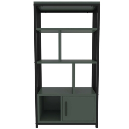 Βιβλιοθήκη Valero 875ZNA4571 60x29,6x120cm Black-Green