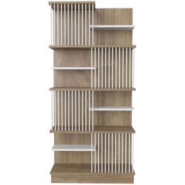 Βιβλιοθήκη Arya 875ZNA4605 80x24,6x160cm Oak-White