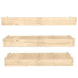 Ράφια Τοίχου Hiko (Σετ 3Τμχ) 875ZNA4643 24,2x18x6,5cm Oak