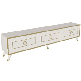 Έπιπλο Τηλεόρασης Sona 550ARN2170 180x29,5x45cm White-Gold