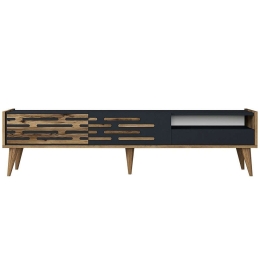 Έπιπλο Τηλεόρασης Valensiya 845HCT5349 180x45x35cm Walnut-Anthracite