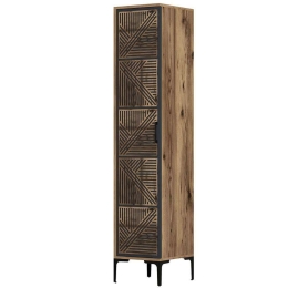 Ντουλάπα Μονόφυλλη Kumsal 845HCT5398 40x47,5x201,4cm Walnut-Anthracite Μονόφυλλη