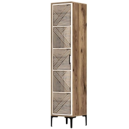 Ντουλάπα Μονόφυλλη Kumsal 845HCT5399 40x47,5x201,4cm Walnut-White Μονόφυλλη