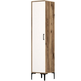 Ντουλάπα Μονόφυλλη Kumsal 845HCT5410 40x47,5x201,4cm Walnut-White Μονόφυλλη