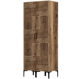 Ντουλάπα Δίφυλλη Kumsal 845HCT5442 80x47,5x201,4cm Walnut Δίφυλλη
