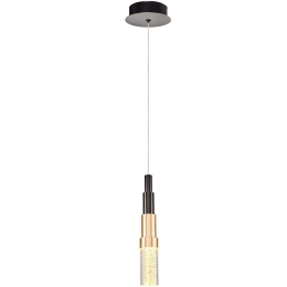 Φωτιστικό Οροφής 701CHD1529 Φ5x120cm Led 500lm 5W 3000K Black-Gold Opviq