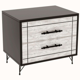 Κομοδίνο Night 854KLN3085 50x40x55cm Grey-Black