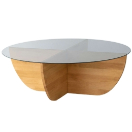 Τραπέζι Σαλονιού Lily 552NOS1475 90x90x30cm Oak