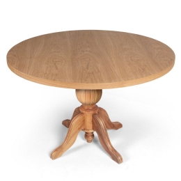 Τραπέζι Tondo 117FRF1217 Φ118x75cm Natural Ξύλο